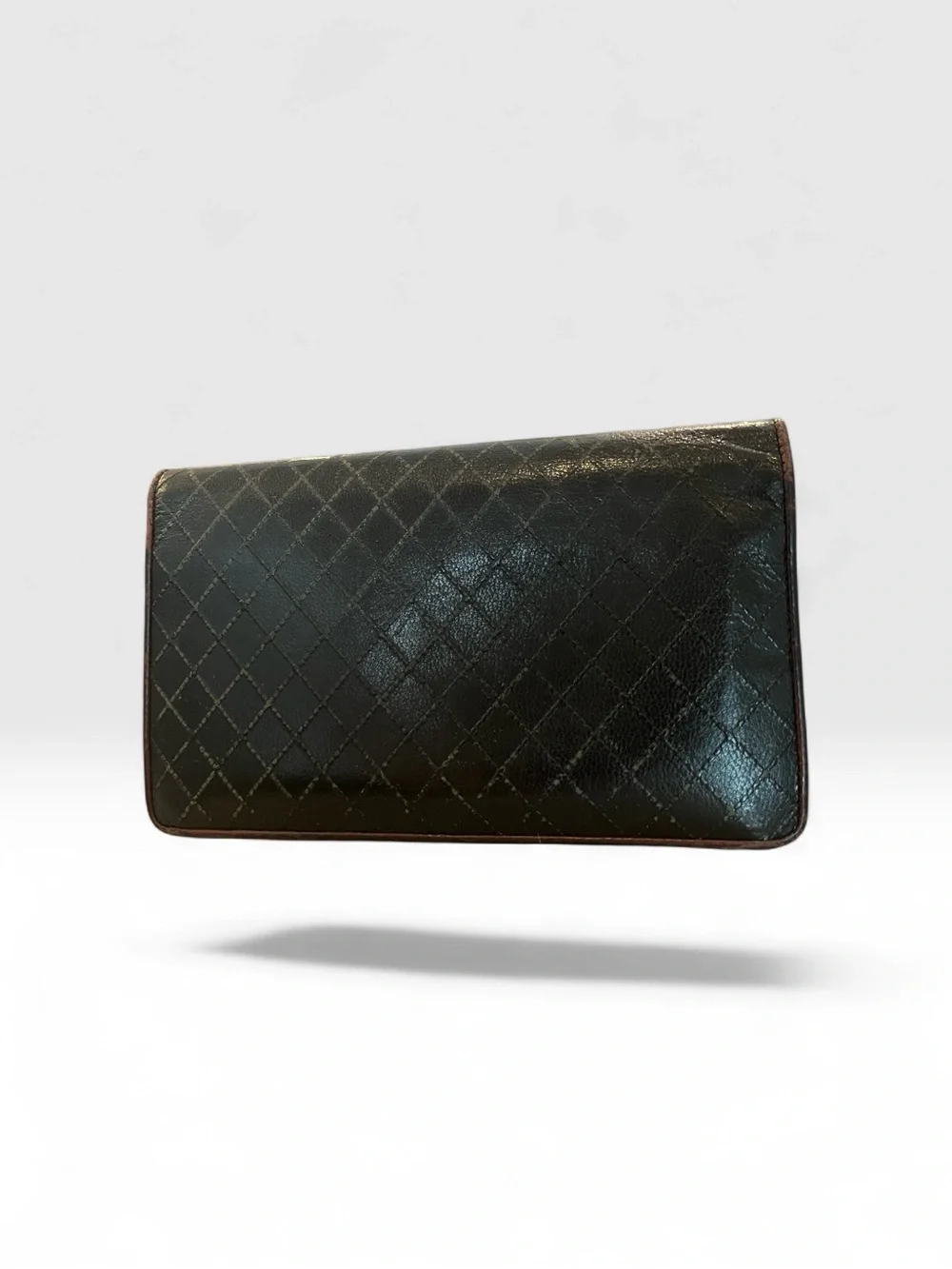 Vintage Chanel 2007 Black Quilted Lambskin Leather Wallet